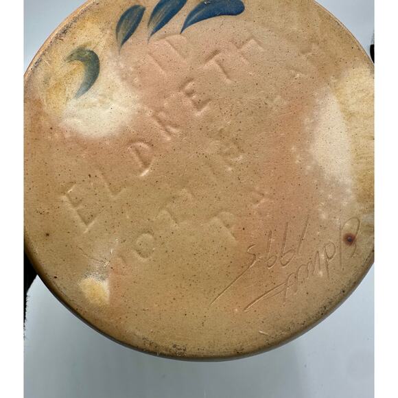1995 Vintage Signed Eldreth Pottery 4pc Cannister Set - Picture 15 of 16